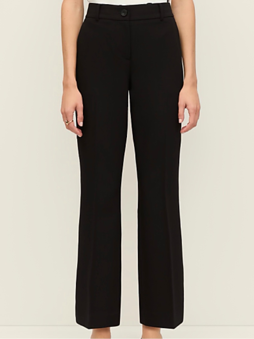 Ann Taylor The Wide Leg Black Cropped Pants Size 14 NWT